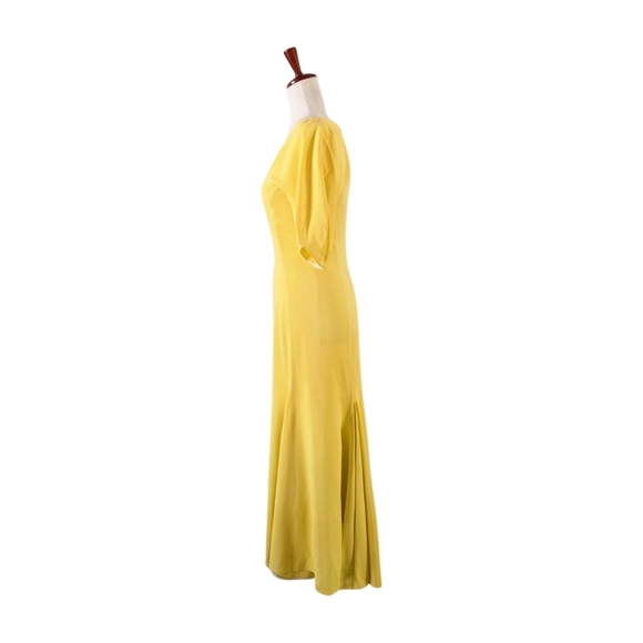 NWT MARNI Yellow Pleated Stretch -Crepe Midi Dress Size 38 - Picture 8 of 14